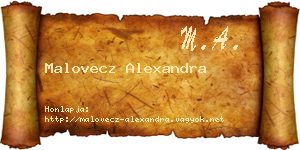 Malovecz Alexandra névjegykártya