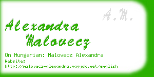 alexandra malovecz business card